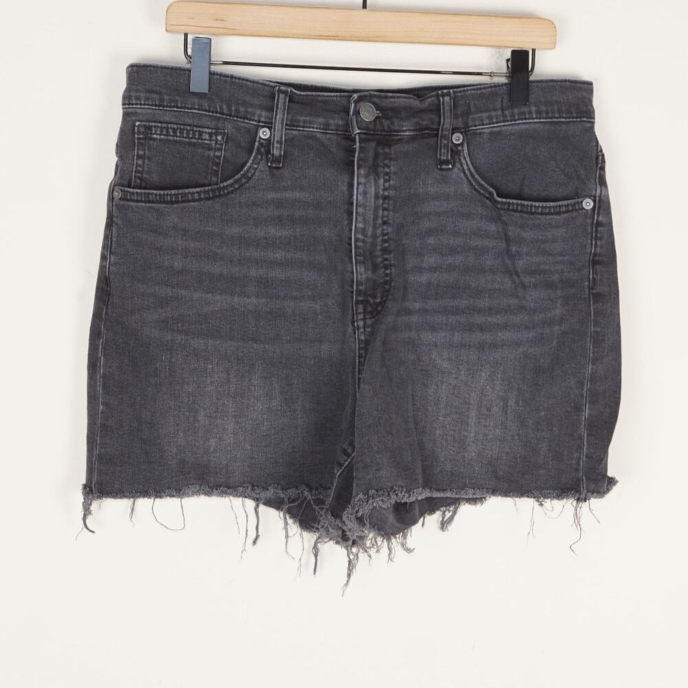 Madewell High Rise Denim Cut Off Black Shorts Womens Sz 31